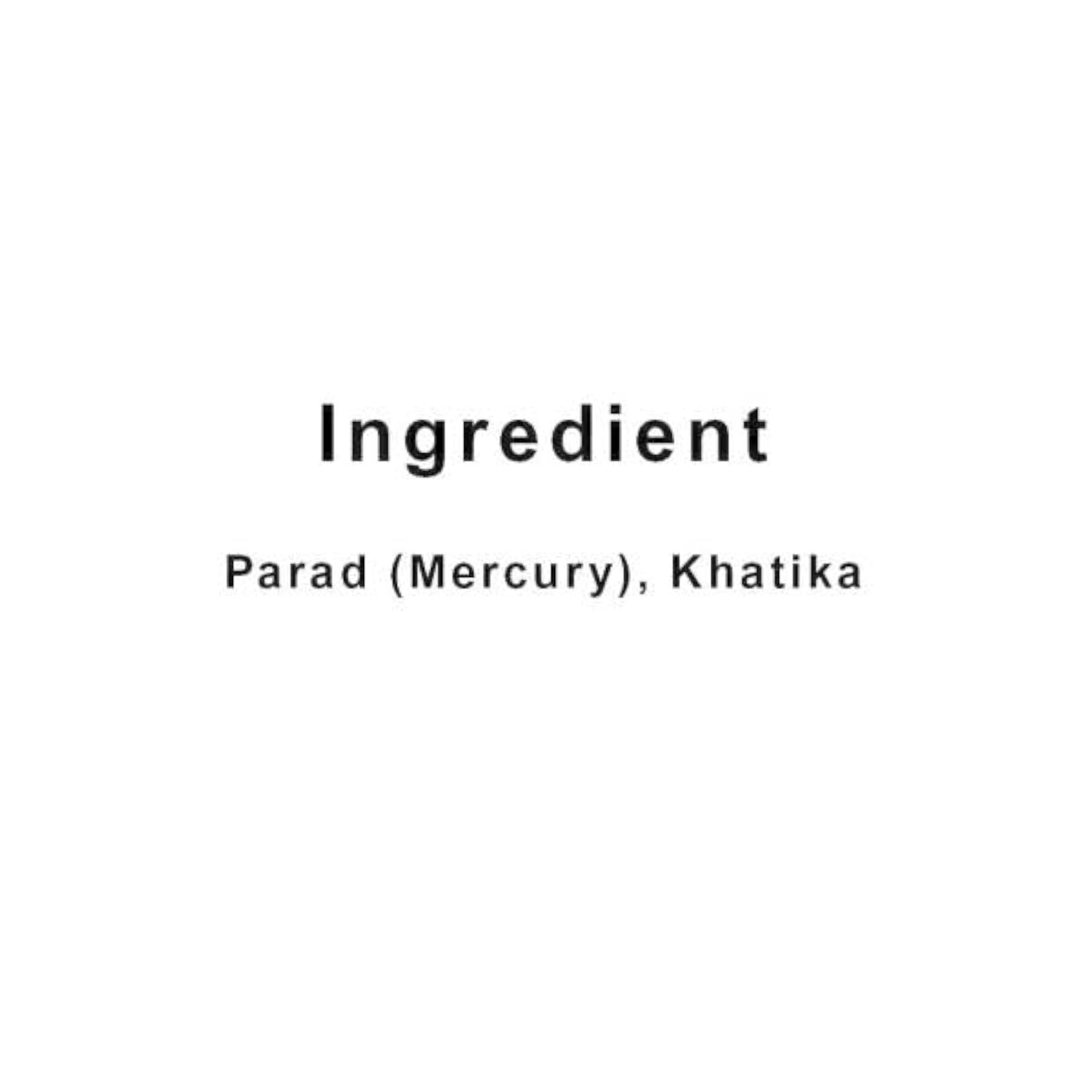 Mugdha Rasa Mercury Tablet - Natural Food Preservation, 60 Tablets